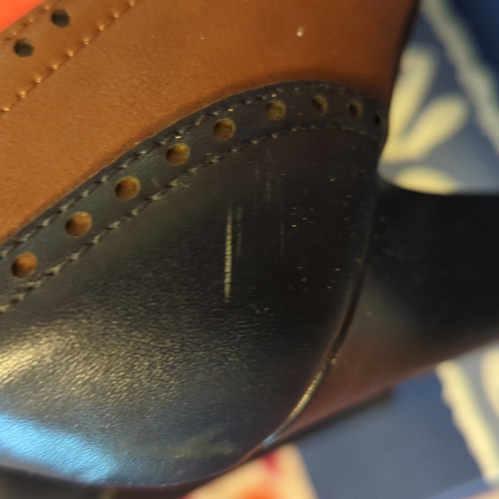 Brown and Black Mary Jane Heels - Picture 7 of 9